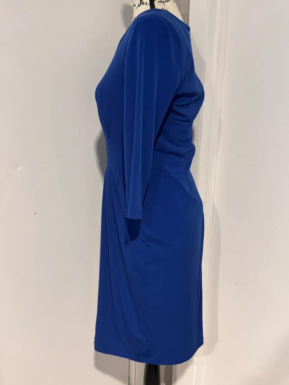 Calvin Klein Cobalt Blue 3/4 length Sleeve Sheath Dress - Picture 3 of 8